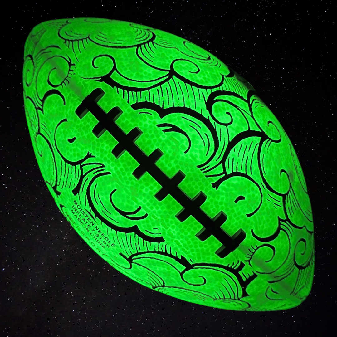 NITESPORT IMPACT LED GLOW IN THE DARK FOOTBALL - ELECTRIC LIME