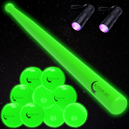 NITESPORT COSMIC MVP GLOW IN THE DARK BASEBALL BUNDLE (ELECTRIC LIME)