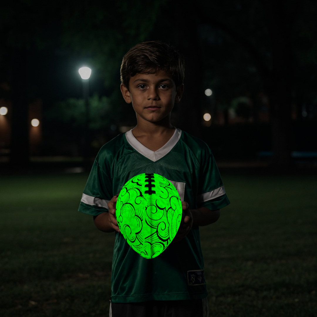 NITESPORT IMPACT LED GLOW IN THE DARK FOOTBALL - ELECTRIC LIME