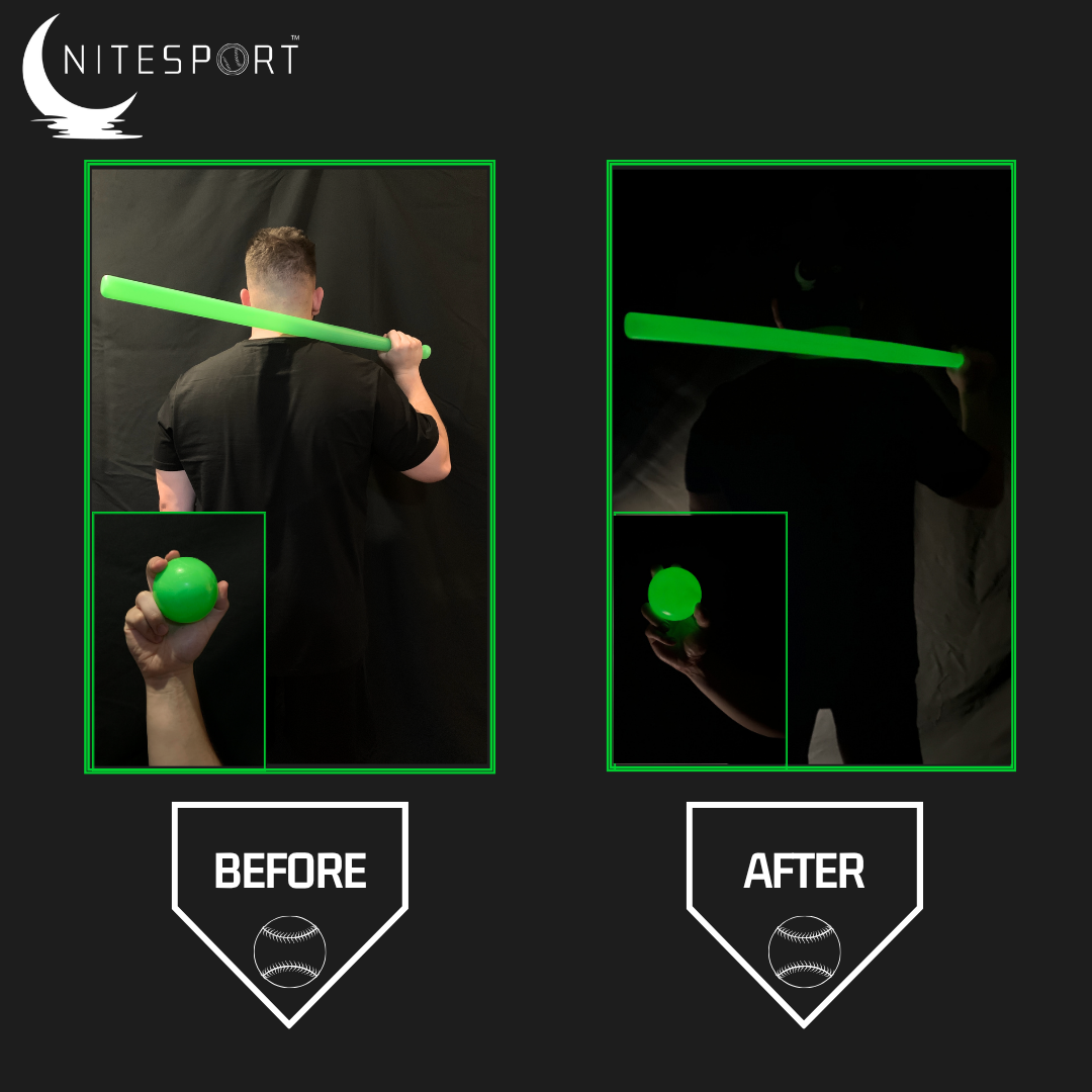 NITESPORT COSMIC MVP GLOW IN THE DARK BASEBALL BUNDLE (ELECTRIC LIME)